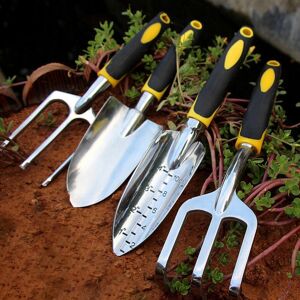 xinkurui Non-slip Aluminum Alloy Shovel Planting Flower Rake Spade Fork Gardening Tools