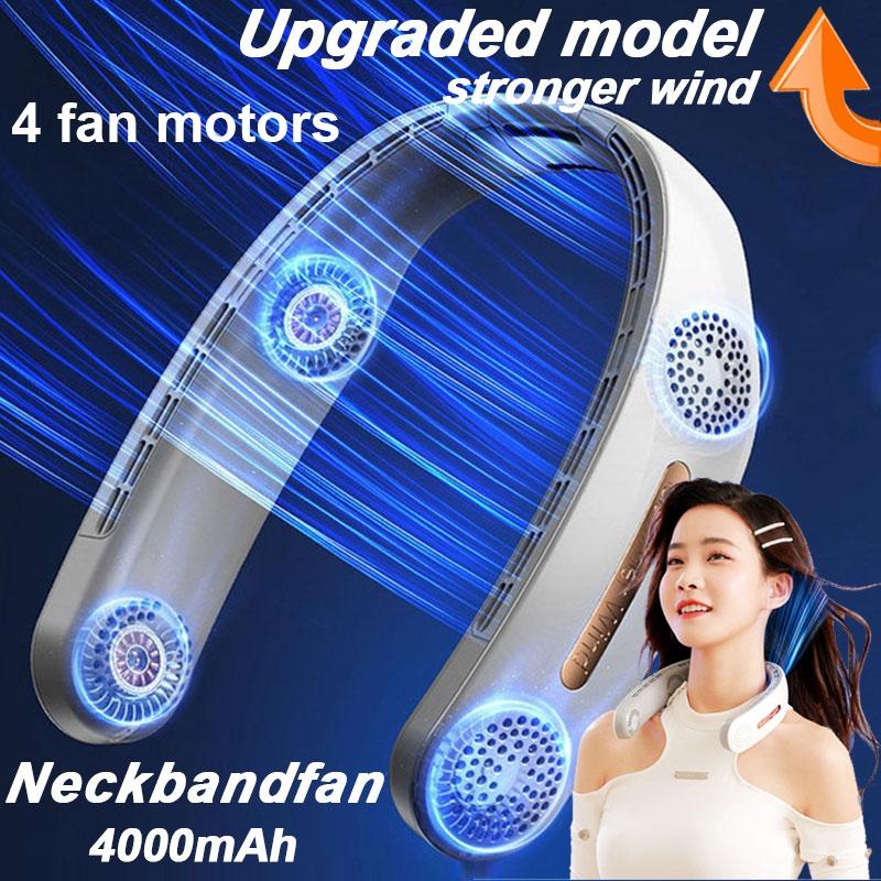 Walmart online 3 Speeds Portable Neck Fan Electric Wireless FAN Rechargeable Mini Ventilador Cooling USB Bladeless Mute Fans for Outdoor Sports