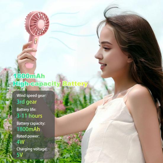 K&J Humidifiers Rechargeable Mini Portable Fan with 3 Speed Settings Low Noise Personal Small Desk Fan Summer Cooling Air Conditioner