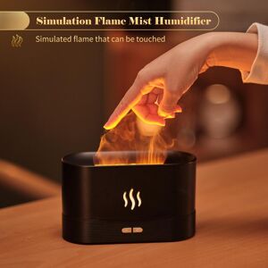 TOMTOP JMS Simulation Flame Mist Humidifier 2 Brightness Night Light Quiet Cool Desktop USB Humidifier