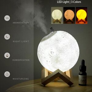 ping Fun 880ml Moon Humidifier Essential Oil Diffuser Air Purifier Ultrasonic Mist Humidifier For Home&Office