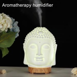 K&J Humidifiers Aromatherapy Humidifier Buddha Head Design Night Lamp 100ML Essential Oil Diffuser Mist Maker for Home