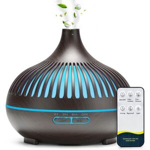 VOGROUND SPHY Aromatherapy Essential Oil Diffuser Wood Grain Remote Control Ultrasonic Air Humidifier Cool with 7 Color LED Lights