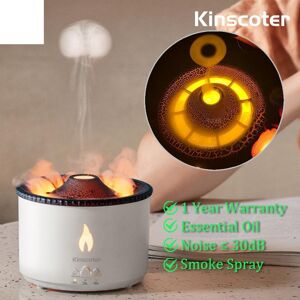 CoCo Global Purchase Volcanic Flame Aroma Diffuser Essential Oil 360ml USB Portable Air Humidifier with Smoke Ring Night Light Lamp Fragrance