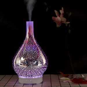 wish Shpping 1pc Essential Oil Diffuser, 3D Fireworks Glass Aromatherapy Ultrasonic Humidifier