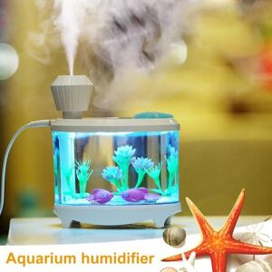 Deyishenghuo Portable Colorful Aquarium Essential Light Fish Tank Oil Diffuser Humidifier