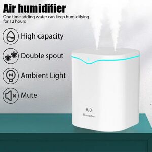 GC SupMarket New 2000ML USB Air Humidifier Double Spray Port Essential Oil Aromatherapy Diffuser Cool Mist Maker Fogger for Home Office