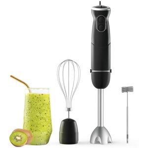 TOMTOP JMS homgeek 500W Immersion Hand Blender 3 in 1, 6-Speed Electric Stick Handheld Blender with Turbo