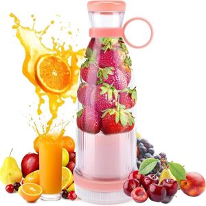 YJMP home 420ml Mini Portable Blender Rechargeable Electric Juicer Cup 6 Blades Fruit Juicers Mixers Bottle Blender Smoothie Milkshake Baby Food Juice Maker