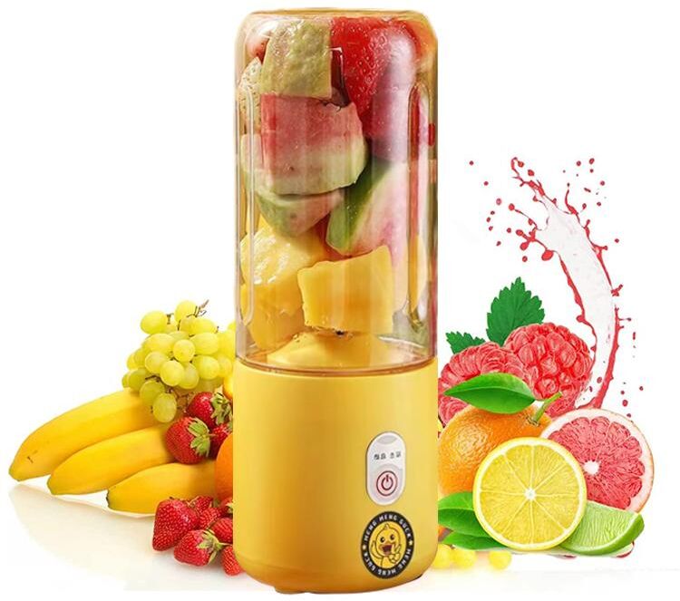 500Ml Portable Blender 6 Blades Usb Rechargeable Fresh Fruit Juice Mixer Electric Shake Cup Cute Blender Smoothie Ice Crush Cup ZPG