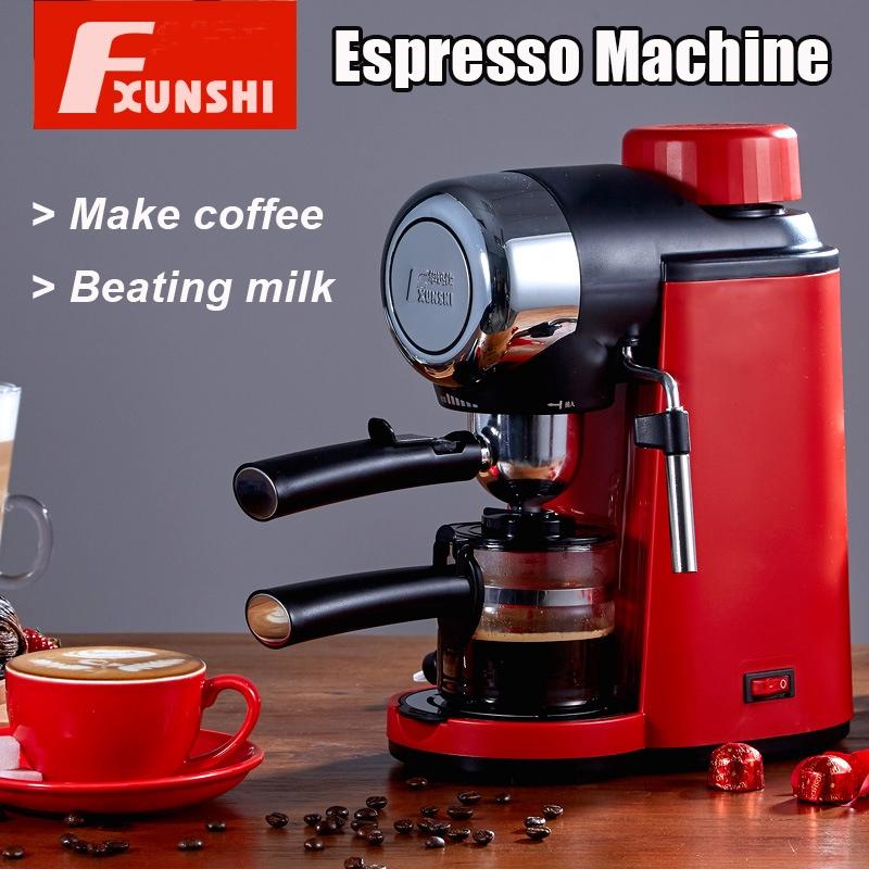 iHome Global 220V Fxunshi MD-2005 Espresso Coffee Milk Bubble Maker Machine Red Espresso Coffee Machine