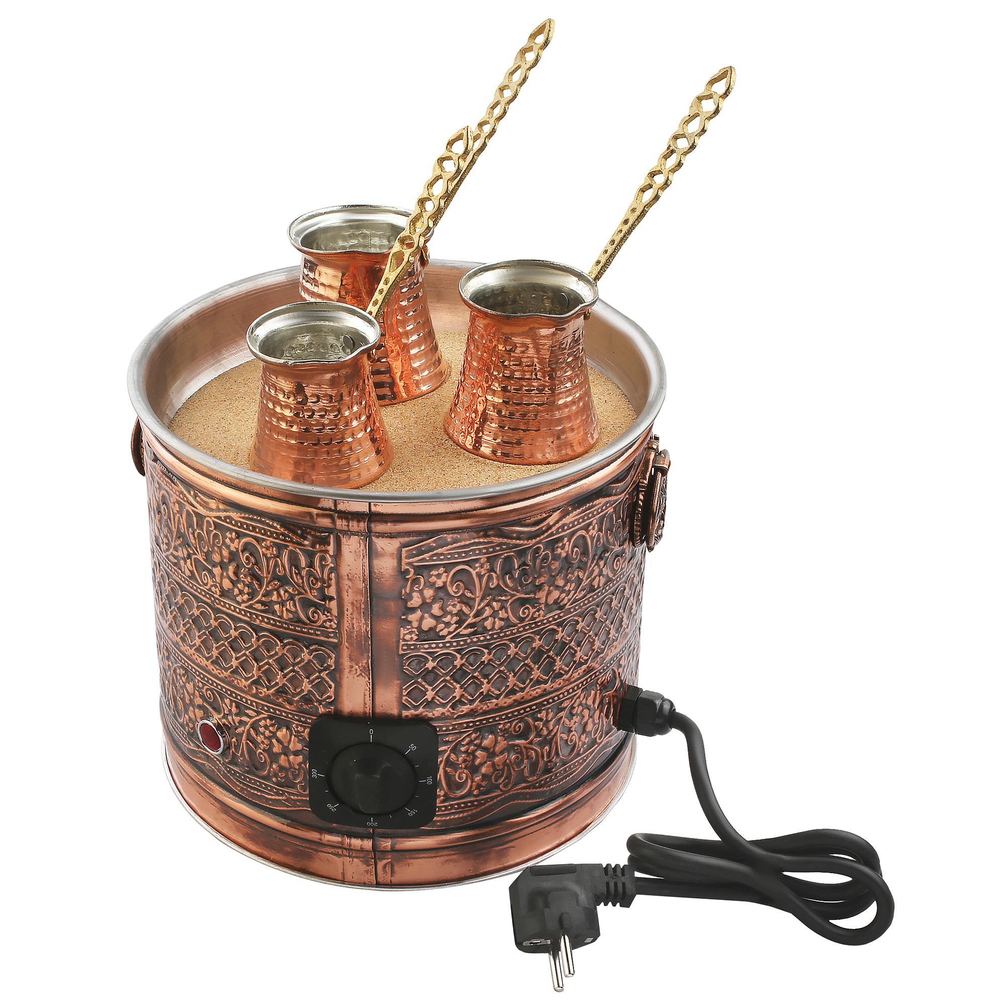 Turkey Horizon Authentic Turkish Copper Electric Hot Sand Coffee Maker Heater Machine 110V - 220V Kitchen & Dining