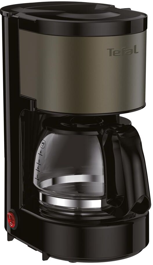 Tefal CM312 Color Touch Filter Coffee Maker Machine Compact (0.6L) 6-Cup 600W Charcoal