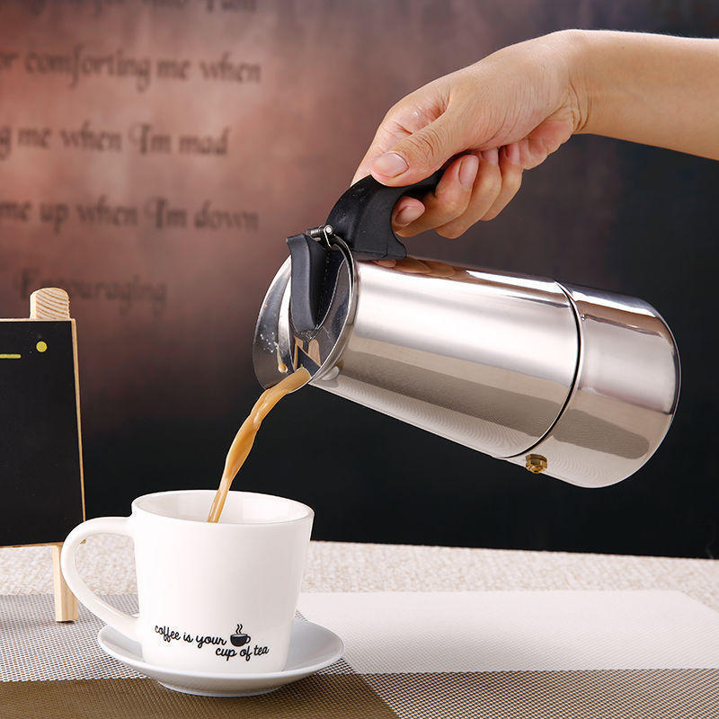 onlyly Stainless Steel Coffee Pot 2/4/6/9 Cups Moka Espresso Coffee Maker Percolator Pot