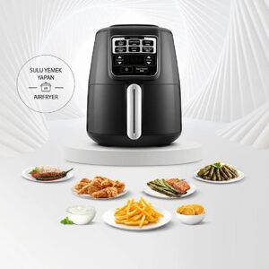 Karaca Air Pro Cook XL 2 in 1 Talking Air Fryer, Black Chrome