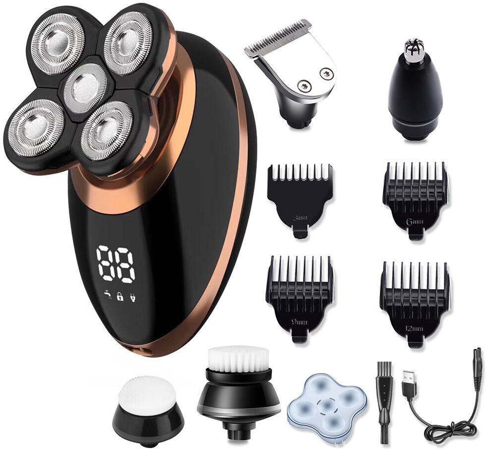 SURKER Electric Shaver Mens Hair Clipper 5 in 1 Waterproof Shaving Machines USB Charger