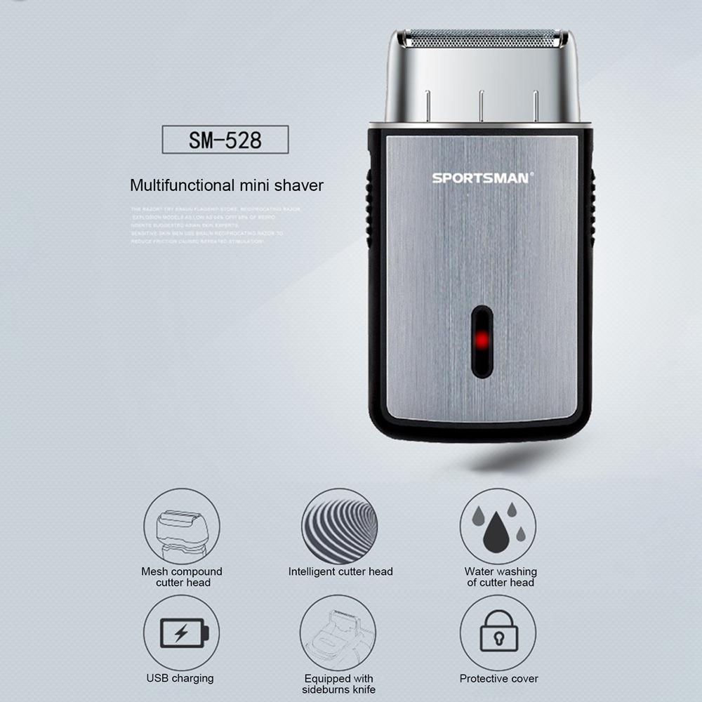 Sinight USB Rechargeable Shaver Electric Beard Trimmer Shaving Machine Men Reciprocating Cordless Razors Men Face Care