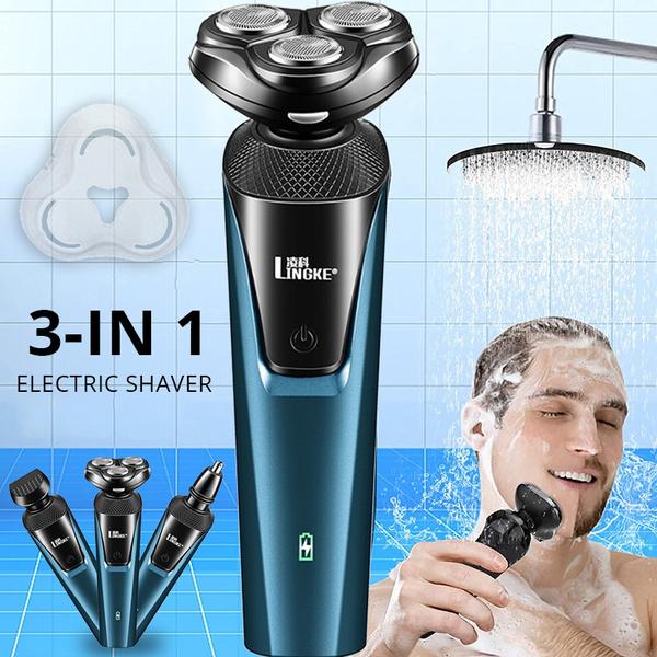 XuYiEC 3 IN 1 Electric Shaver for Men 4D Razor Beard Trimmer USB Rechargeable Portable Water Wash Hair Clipper Facial Epilato