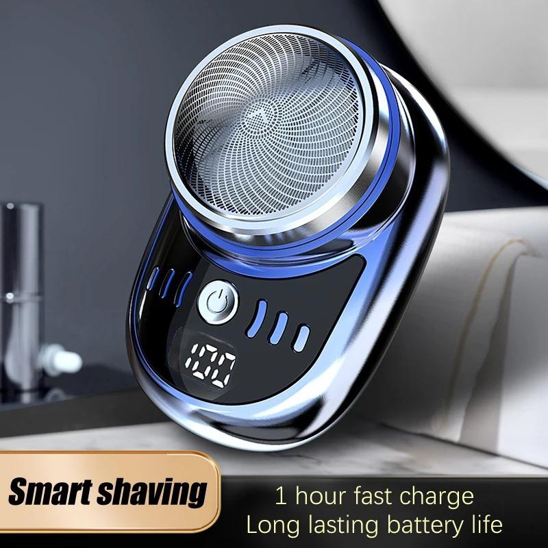 Meiteai Mini Electric Shaver SQ087 with 3 Blades, USB Rechargeable, Washable Beard and Hair Remover, Portable Travel Razor and Hair Trimmer for Men