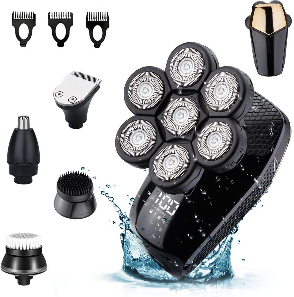 SURKER Electric Shaver for Men 5 in 1 Head Shavers for Bald Men Wet&Dry Waterproof Bald Head Shaver Electric Razor