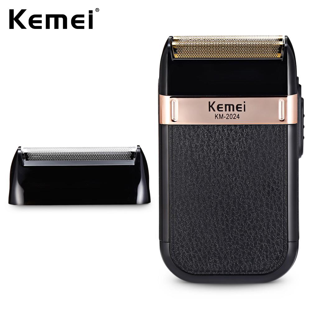 Kemei USB Charging Electric Shaver Additional Cutter Head Reciprocating Twin Blade Razor Shaver Beard Trimmer KM-2024