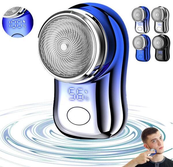 Living Mall Mini Electric Shaver with Digital Display for Men Portable Lightweight Washable Rechargeable Cordless Electric Face Beard Trimmer Razor