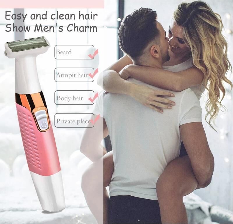 Bebeautee Razor for Intimate Areas Haircuts Shaver Lady Man Electric Epilator Bikini Place Pubic Hair Trimmer Female Male Groin Sex Zone Depilation