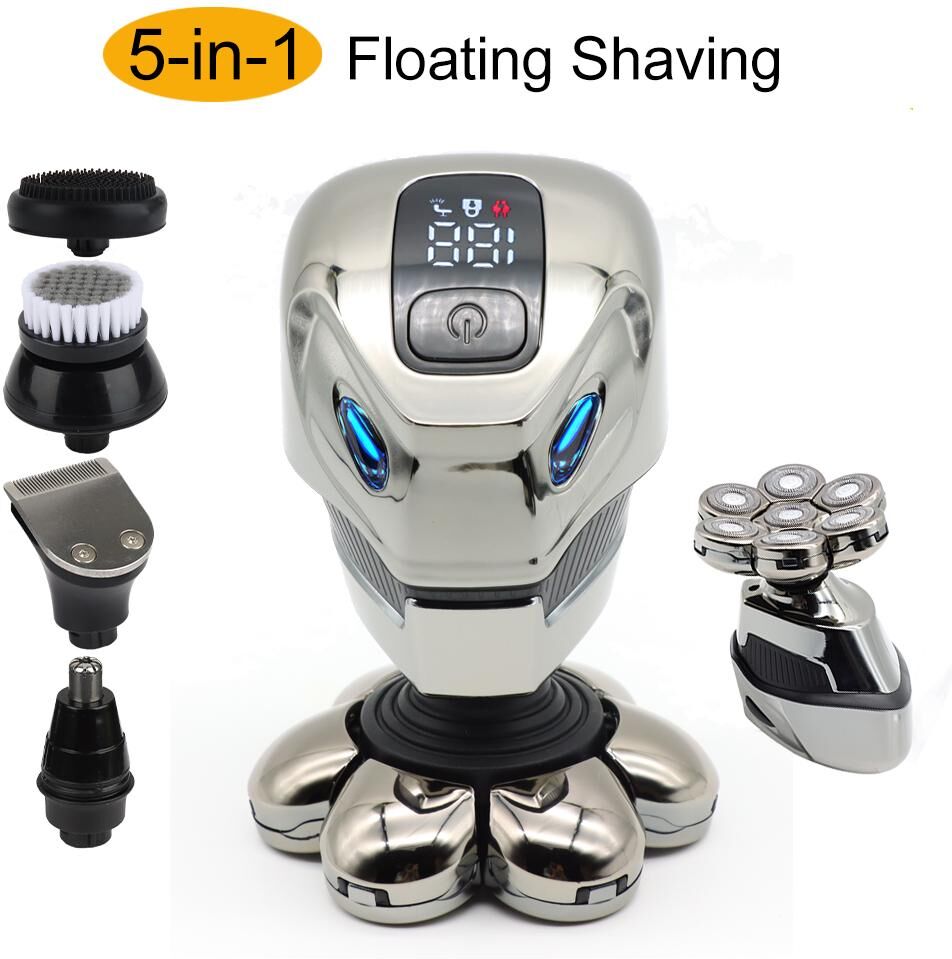 HIENA Powerful Beard Hair Electric Shaver For Men Body Trimmer Grooming Kit Electric Razor Cool Robot Styling Balde Shaving Machine