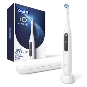 Oral-B Oral B iO5 Electric Toothbrush Rechargeable Teeth Brush with Pressure Sensor White Teeth 5 Brushing Modes Quick Charge With Box