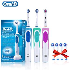 Oral-B Oral B Dual Clean Electric Toothbrush Rotation Vibration Type Rechargeable Oral B Tooth Brush with 4 Brush Heads