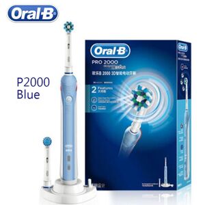 Oral-B Oral B Electric Toothbrush Pro2000 D20524 3D Sonic-Rotation Smart Tooth brush Teeth Whitening Rechargeable Visible Pressure Sensor 2 Mode