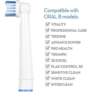 TOMTOP JMS 8pcs Electric Toothbrush Head Compatible with Oral B Electric Toothbrush Replacement Brush