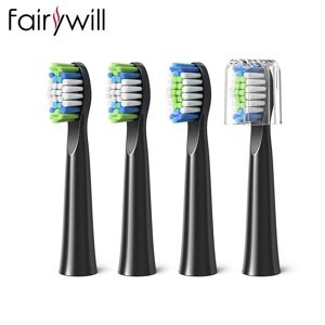 Fairywill Toothbrush Heads Replacement 4 heads Sets for FW-E11 D7S