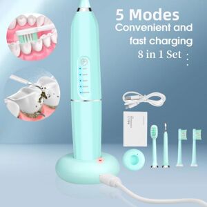 Oudun 5 Modes 3200rpm/min Sonic Electric Toothbrush Dental Scaler Calculus Remover Oral Care Tool USB Charge +Intelligent Touch switch+ Bracket  + 4 Heads