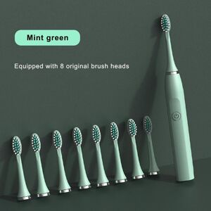 Carmar Sonic Electric Toothbrush With 8 Replacement Heads Set Usb Charger Rechargeable Tooth Brushes