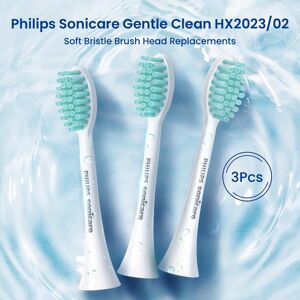 3Pcs Philips Sonicare HX2023 Brush Head Replacement Gentle Clean Type for HX2431 HX2461 HX2462 HX2471 HX2482