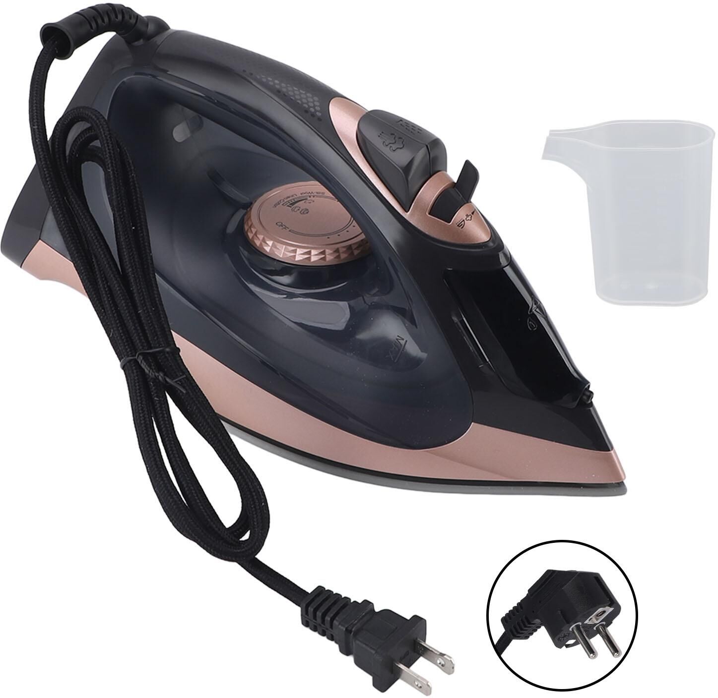 DQ-Home-N Home Steam Iron Handheld 300 Microsteam Holes Powerful Steam Diffusion Garment Clothing Steamer Iron