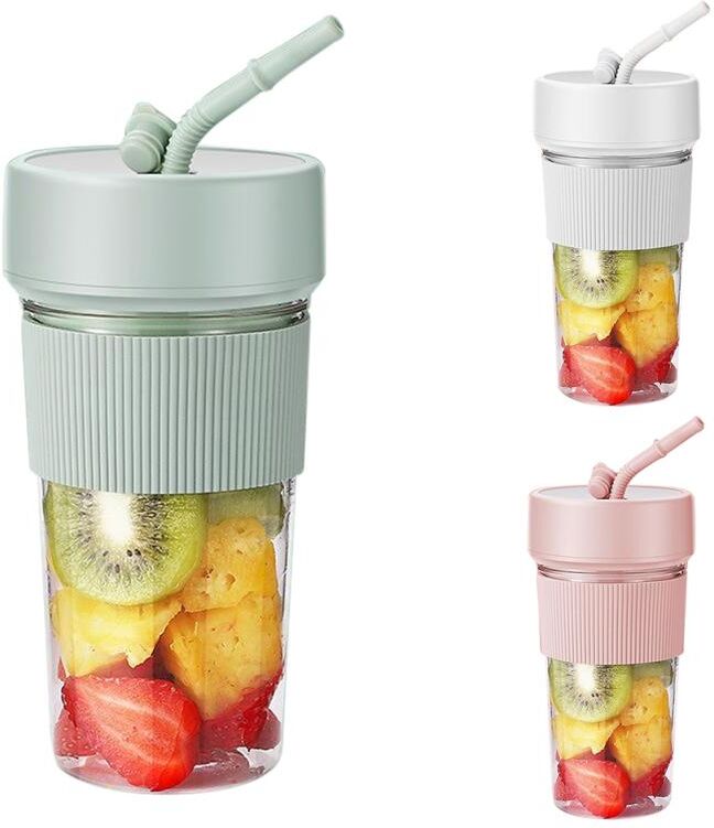 Electronics Supermarket 350ML Mini Home Electric Juicer Portable USB Charging with Straw Juice Cup Fruit Machine