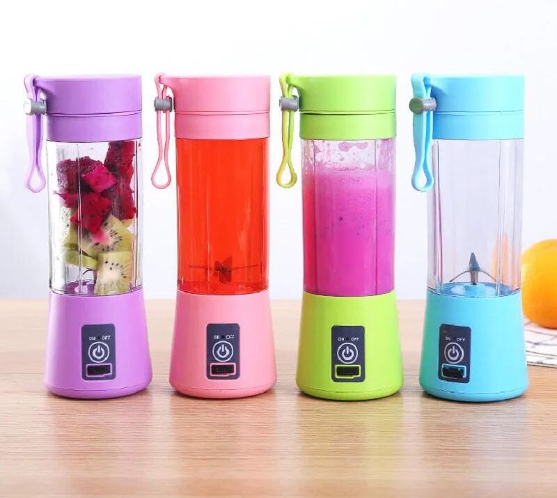 JTKE Portable Fruit Juice Blenders Summer Personal Electric Mini Bottle Home USB 6 Blades Juicer Cup Machine For Kitchen