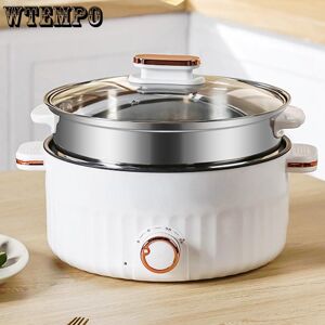 WTEMPO Electric Cooker Dormitory Multi Cooker Household for Hot Pot Cooking and Frying and Double Layer Soup Heater Pot Fry