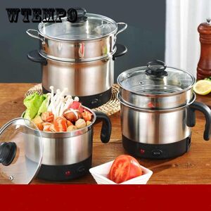 WTEMPO Stainless Steel Electric Cooker Multi-function Dormitory Students Small Electric Cooker Cooking Instant Noodles Mini Electric Cooker