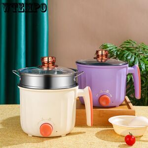 WTEMPO Electric Cooking Pot Student Dormitory Multi Functional Noodle Cooking Household Electric Rice Pot Mini Integrated Electric Cooking Pot with Steamer