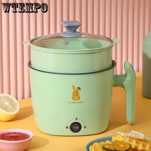 WTEMPO Electric Cooker Dormitory Student Pot Household Small Electric Pot Multi-functional Steam Cooking Frying Cooking Noodle Mini Pot with Steamer