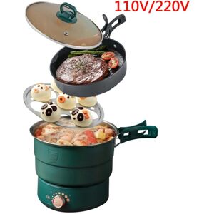 Make life easier Electric Split Cooking Pot Foldable Multicooker Frying Pan Hotpot Steamer Rice Cooker Soup Maker Water Boiler Travel