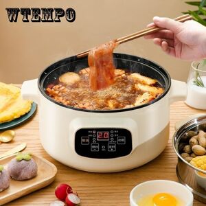 WTEMPO Multifunctional Electric Cooker 220V Heating Pan Cooking Pot Machine Hotpot Noodles Eggs Soup Steamer Mini Rice Cooker Pot