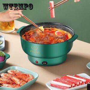 WTEMPO Electric Frying Pan Non-stick Pot Electric Pot Household Dormitory Mini Multi-function Cooking Rice Stir-frying with Steamer