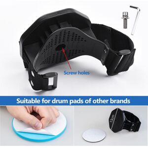 TOMTOP JMS Portable Drum Practice Pad Stand Holder with Silica Gel Drum Pad Leg Strap for Kids Adults