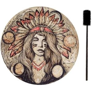 Sunnyway Shaman Drum Hand Drum Shamanic Native Woman Drum With Drumstick Hand Drum Symbol Of Siberian Drum Spiritual Music Sound Healing