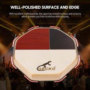 GECKO SD6 Cajon Hand Drum Cajon Drum Percussion Instrument with Carrying Bag Portable for Travel