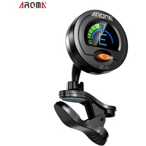 AROMA AT-11 Clip-on Tuner Color Screen for Chromatic Guitar Bass Ukulele Violin